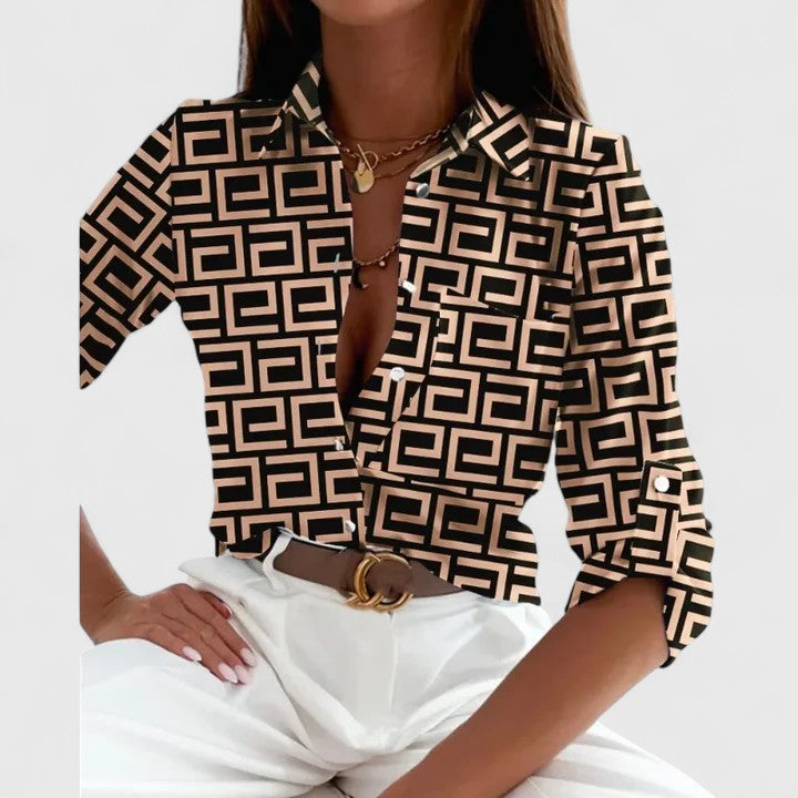 Lisette | Elegant Bluse med Lange Ermer