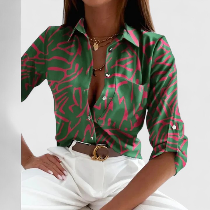 Lisette | Elegant Bluse med Lange Ermer