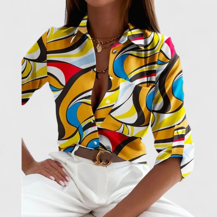 Lisette | Elegant Bluse med Lange Ermer