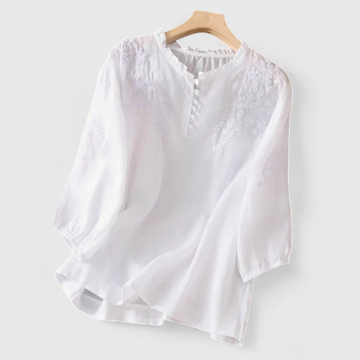 Vasilene | Elegant Knappefront Bluse