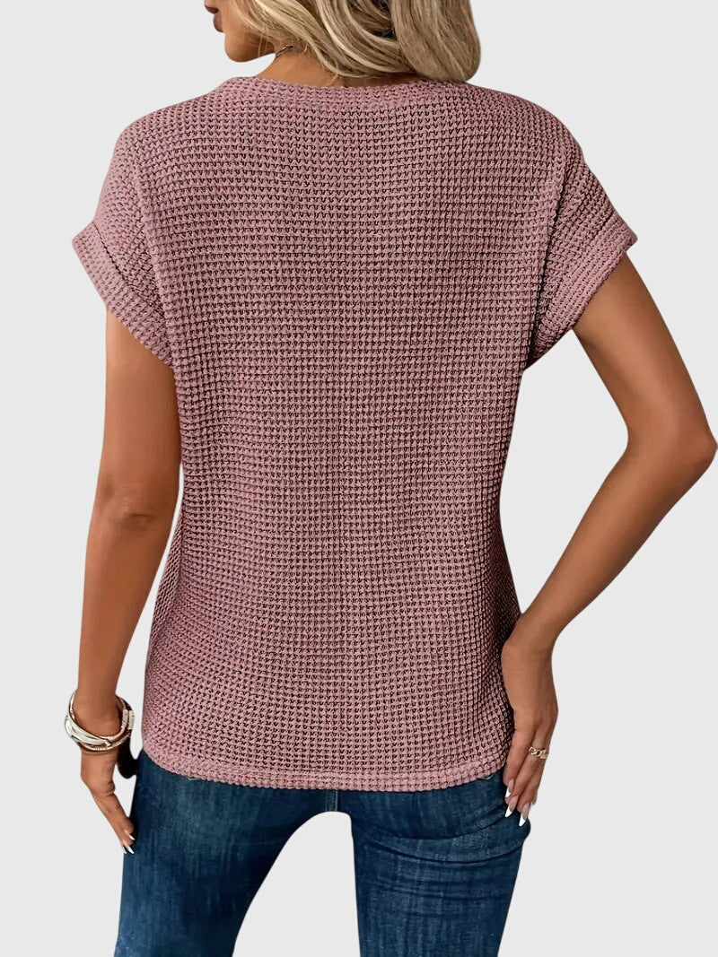 Isa™ | Elegant Bluse med Rund Hals