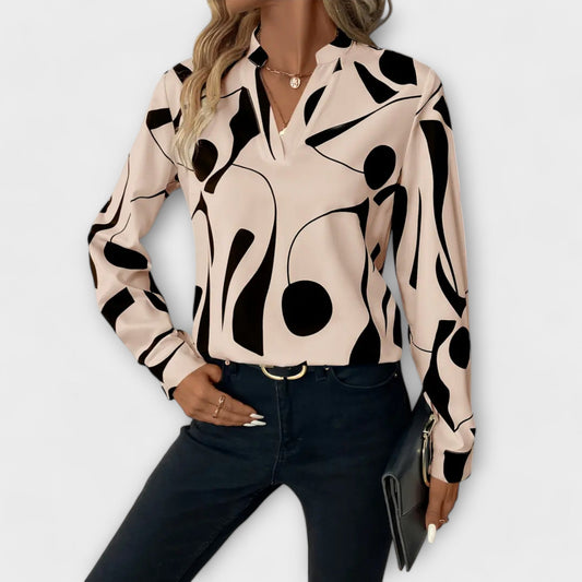 Lara™ Elegant Bluse Med Design