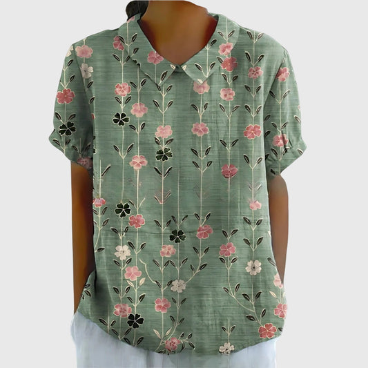 Jenna™ | Blomstrete Bluse