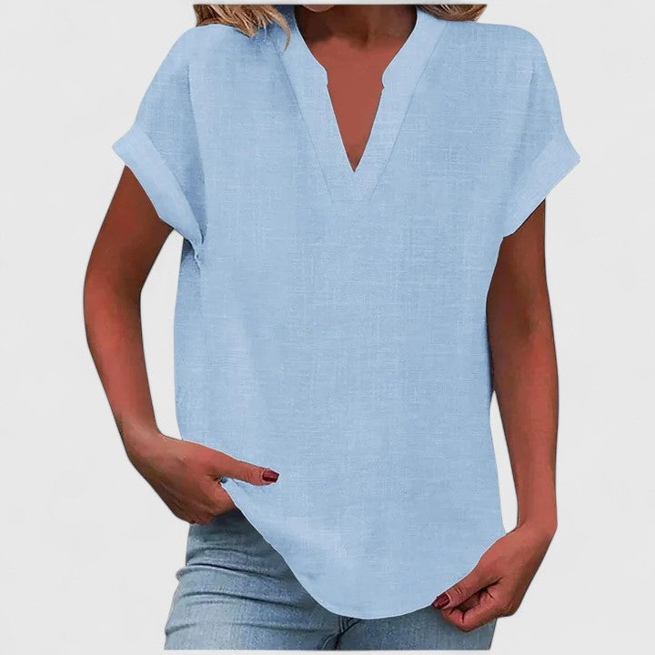 Xavinah | Komfortabel V-hals Bluse