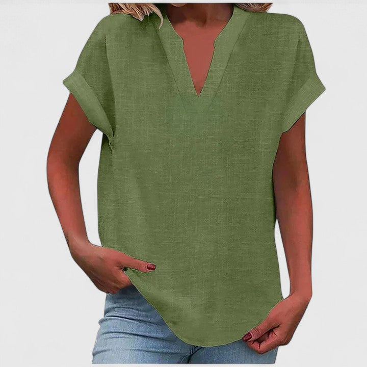 Xavinah | Komfortabel V-hals Bluse