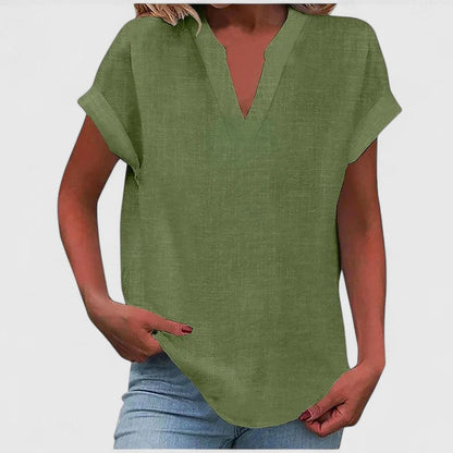 Xavinah | Komfortabel V-hals Bluse