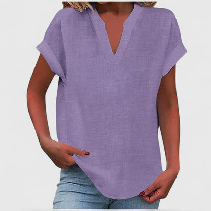 Xavinah | Komfortabel V-hals Bluse