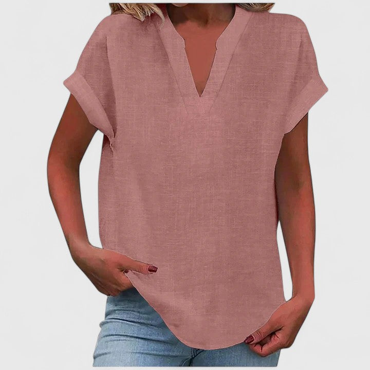 Xavinah | Komfortabel V-hals Bluse