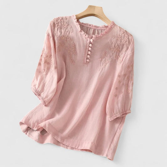 Vasilene | Elegant Knappefront Bluse