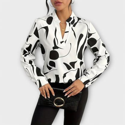 Lara™ Elegant Bluse Med Design